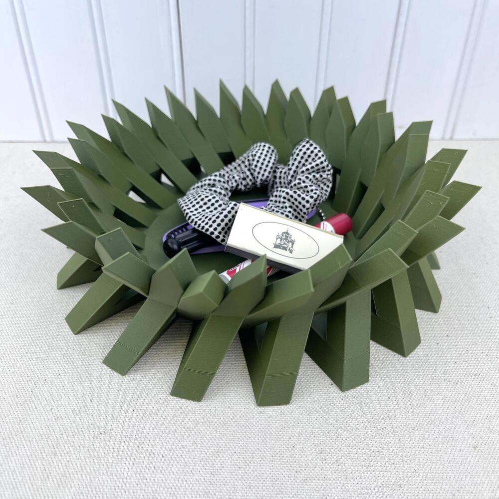 Modern Storage Bowl, Novi Catch-All Bowl, Spiky Design, Functional Art